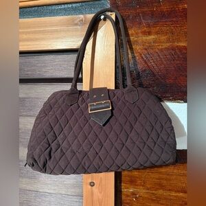 Vera Bradley Dark Brown Quilted Shoulder Bag